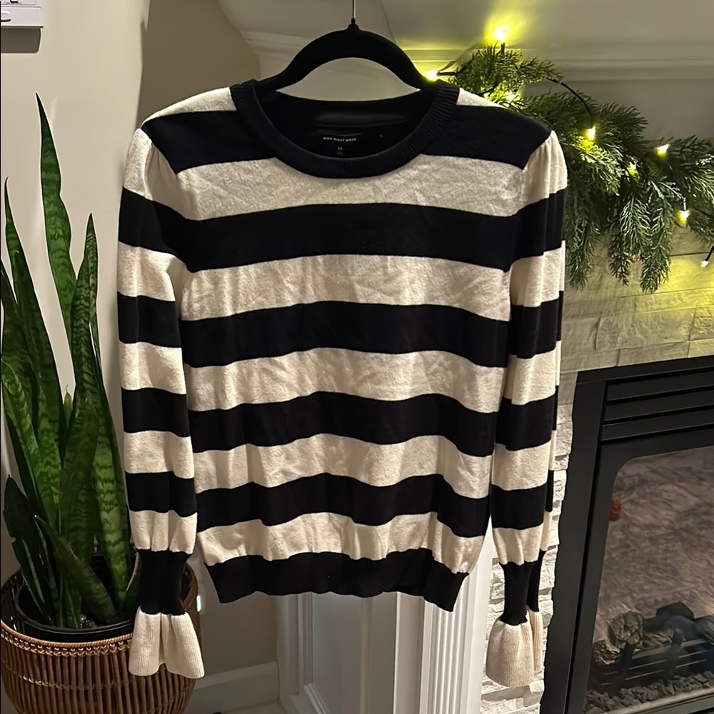Black and cream striped Sweater